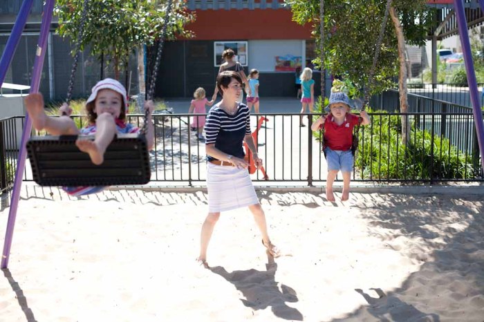 My talented wife looks after two excited kids at the same time