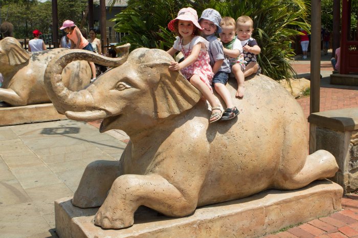 It wouldn't be at trip to the zoo if we didn't have a pic on the Elephant!