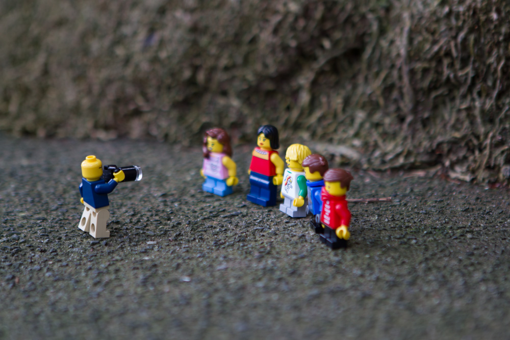 The mini-G clan getting photographed